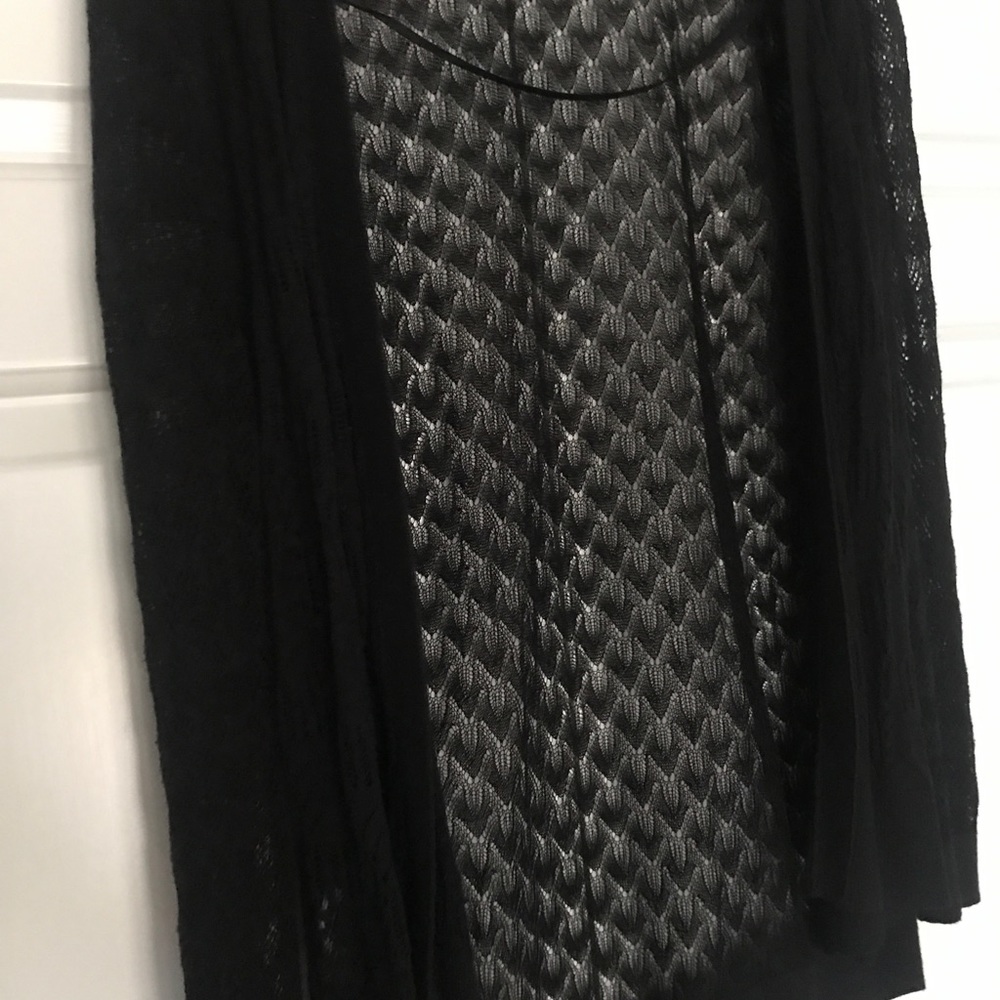 Black meshed cardigan